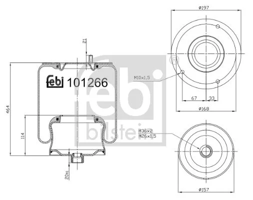 Fole, suspensão pneumática FEBI BILSTEIN 101266