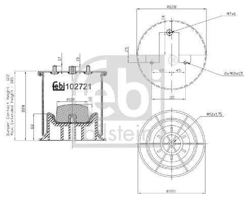 Fole, suspensão pneumática FEBI BILSTEIN 102721
