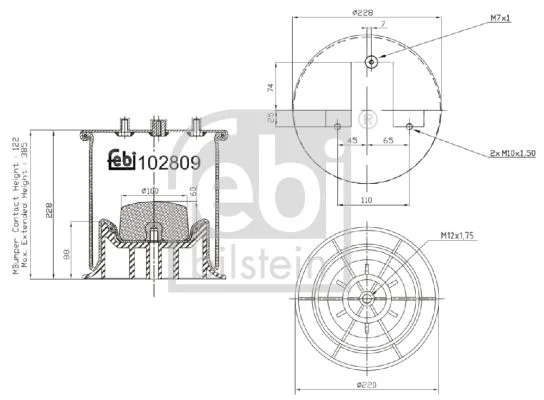 Bellow, air suspension FEBI BILSTEIN 102809