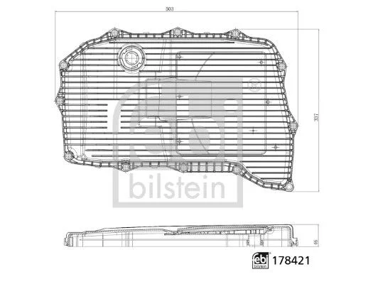 Filtro hidráulico, transmissão automática FEBI BILSTEIN 178421