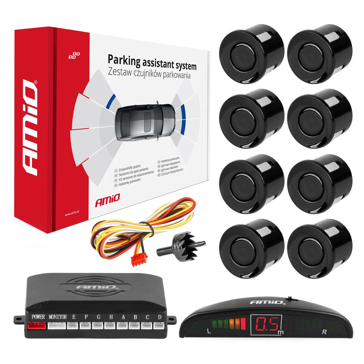 Kit de sensores, sistema auxiliar de estacionamento AMiO 01560