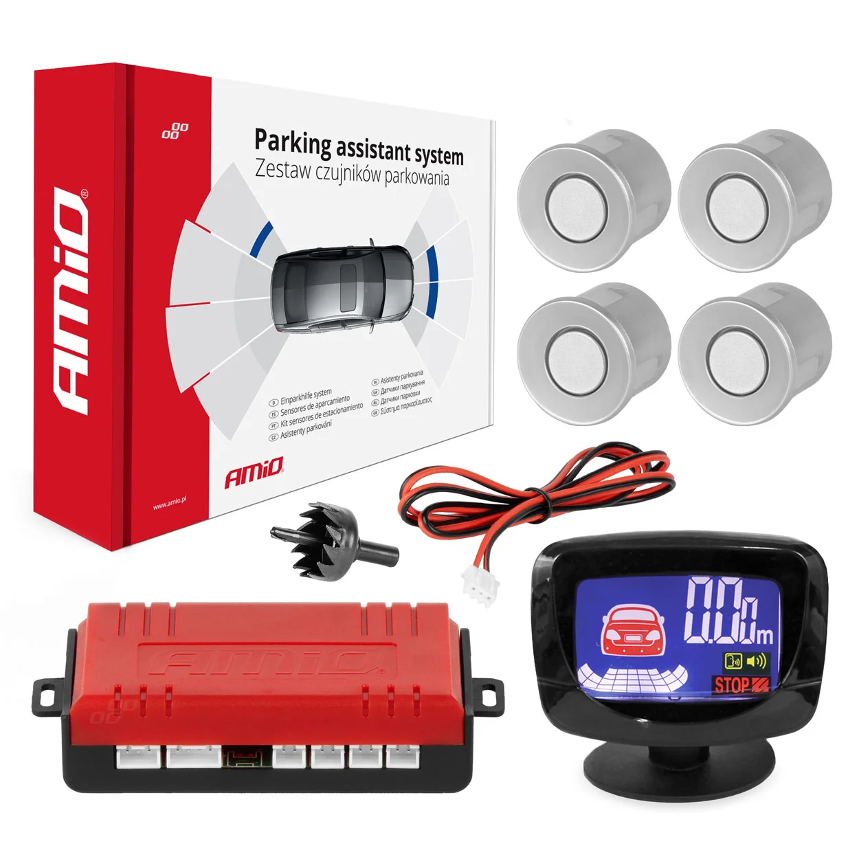Kit de sensores, sistema auxiliar de estacionamento AMiO 01561