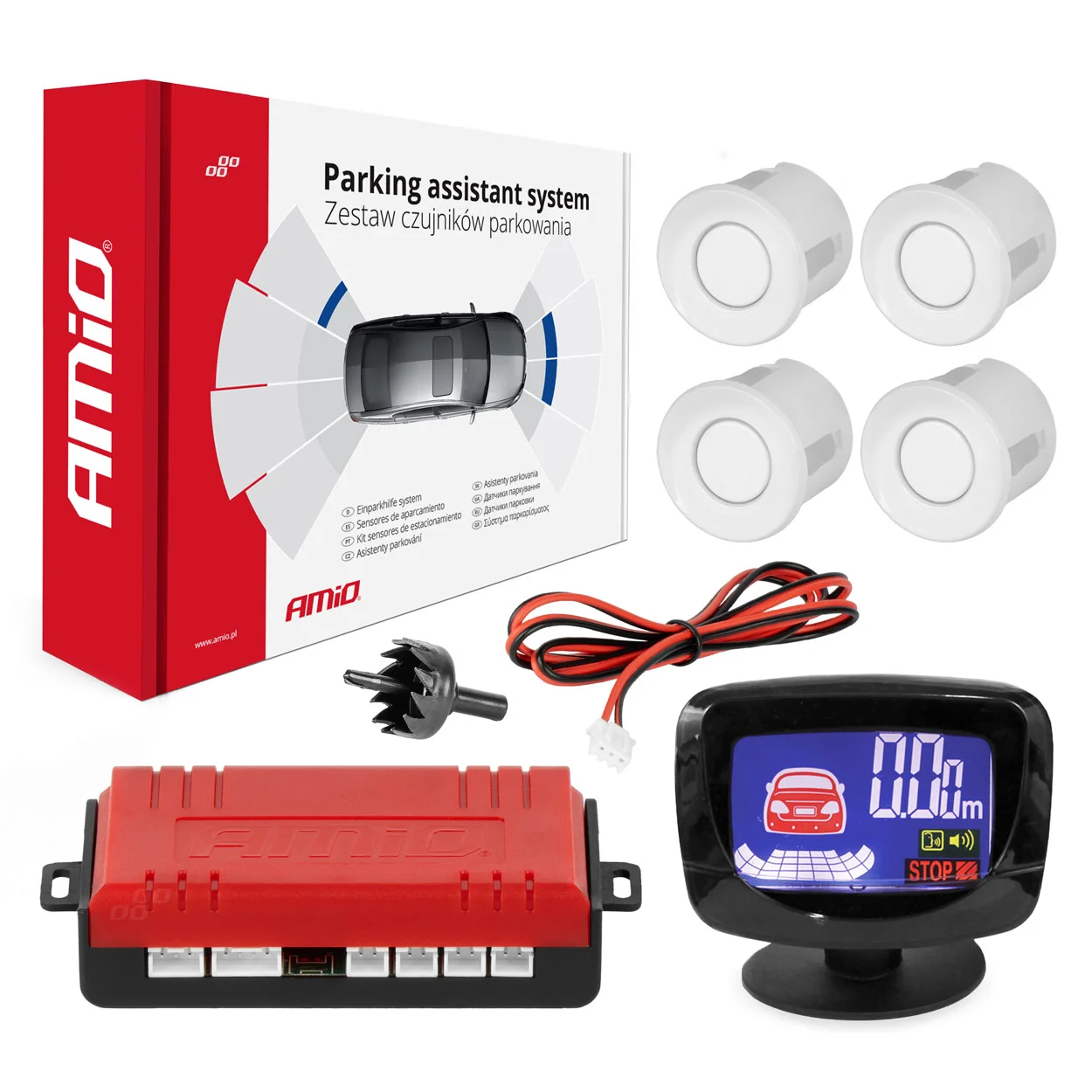Kit de sensores, sistema auxiliar de estacionamento AMiO 01563