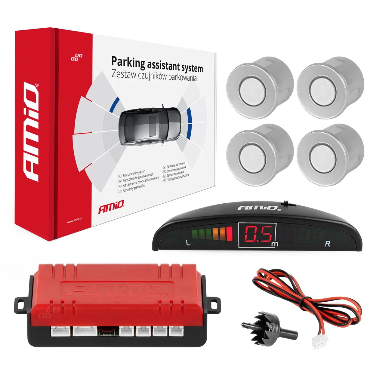 Kit de sensores, sistema auxiliar de estacionamento AMiO 01564