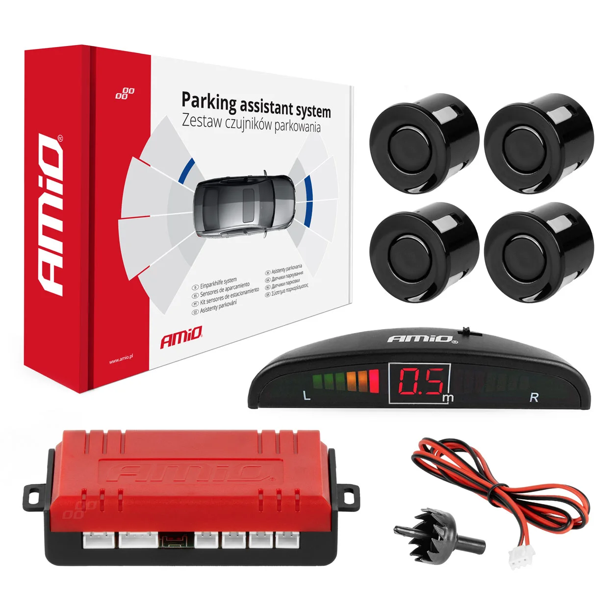Kit de sensores, sistema auxiliar de estacionamento AMiO 01565