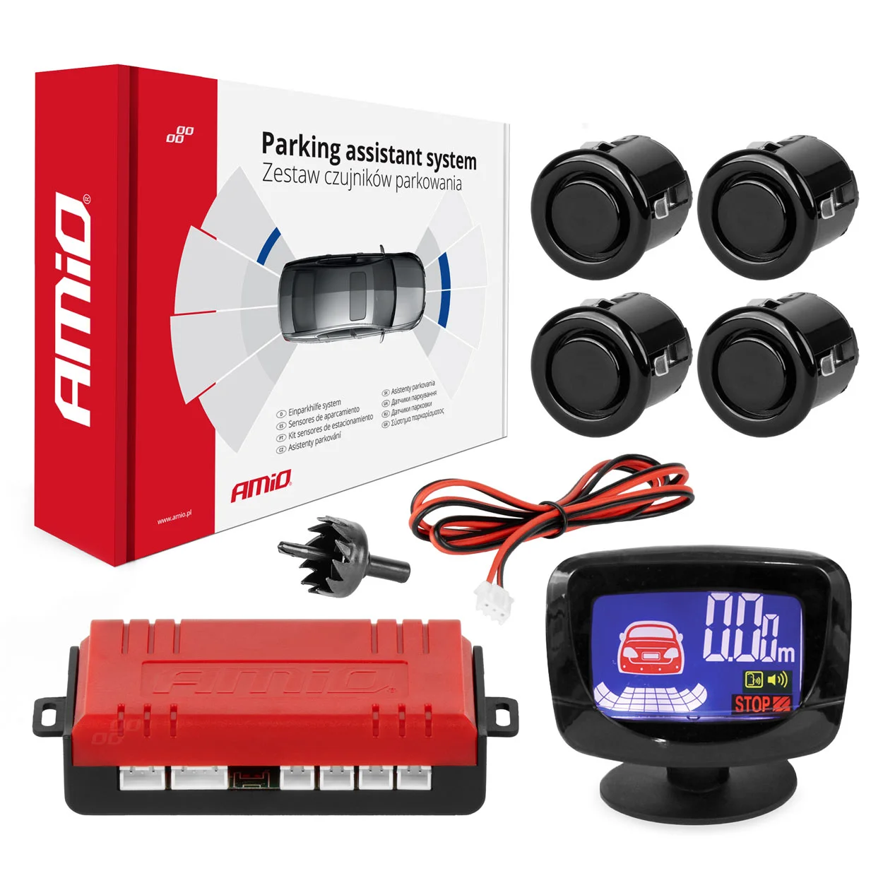 Kit de sensores, sistema auxiliar de estacionamento AMiO 01578