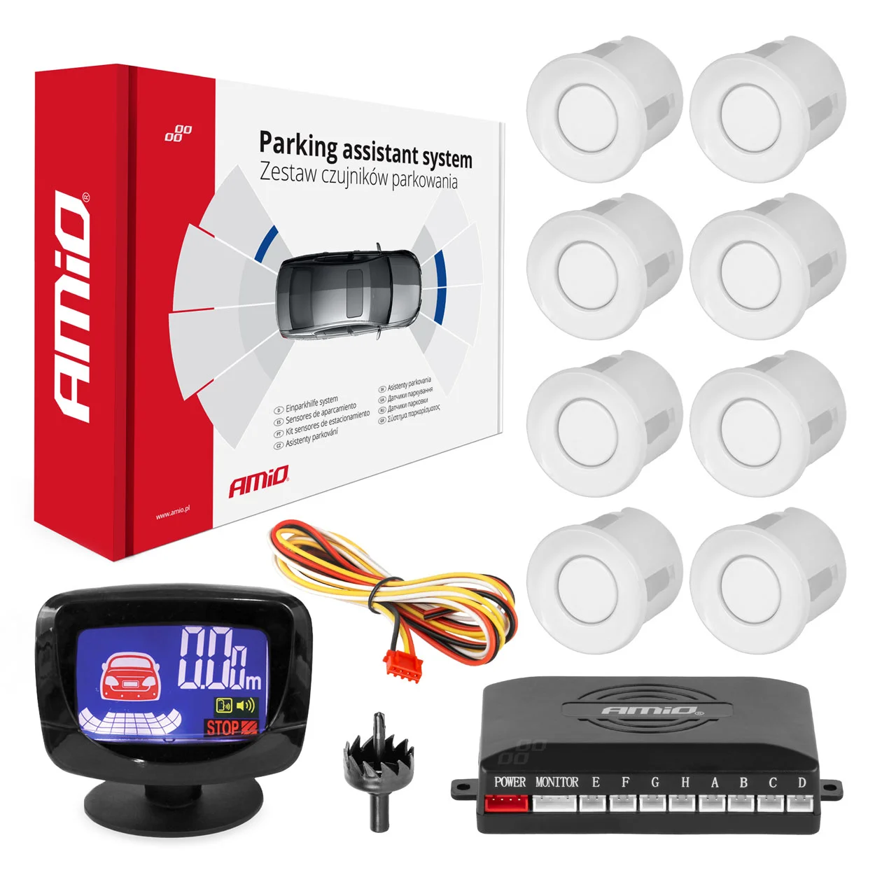 Kit de sensores, sistema auxiliar de estacionamento AMiO 01600