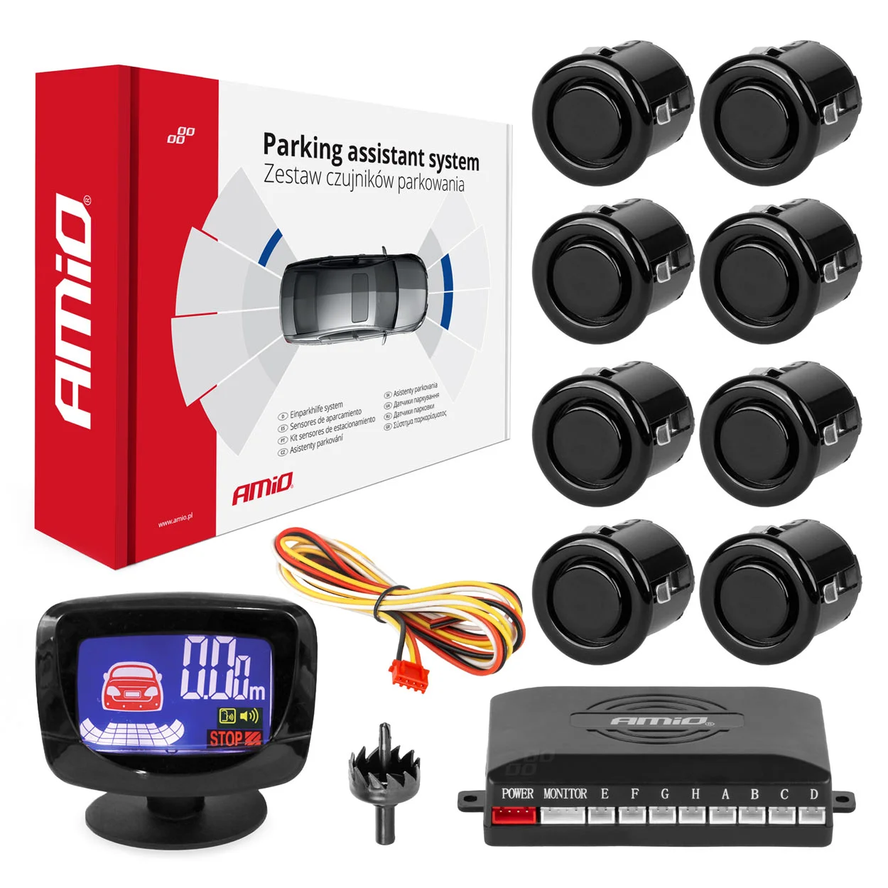Kit de sensores, sistema auxiliar de estacionamento AMiO 01605