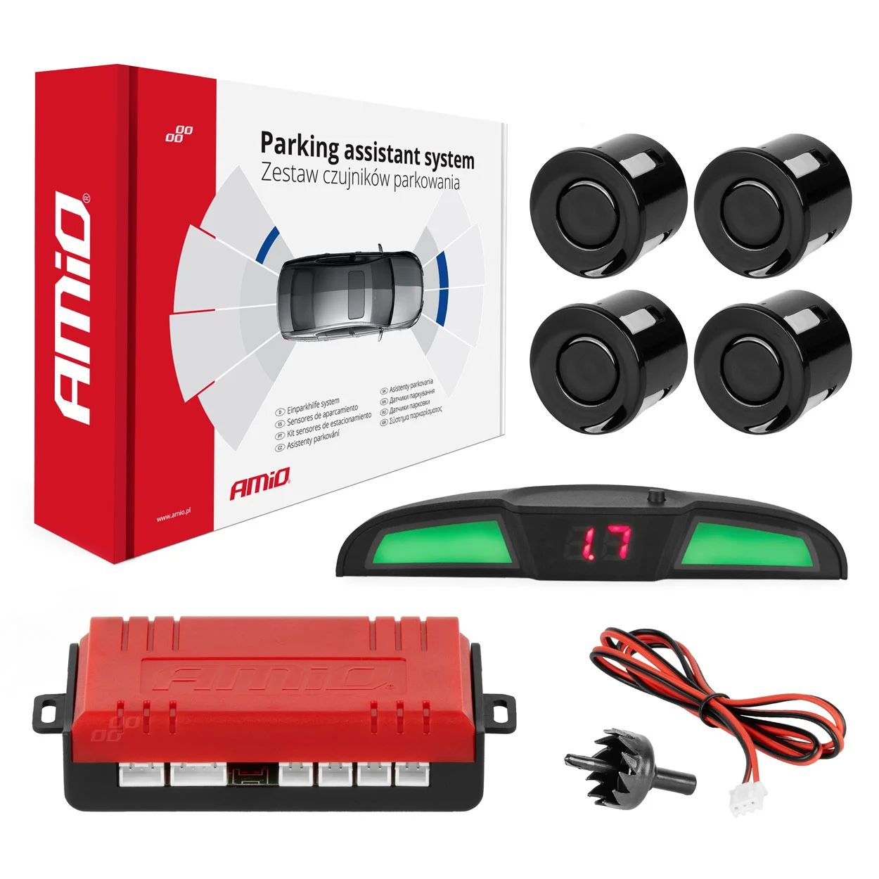 Kit de sensores, sistema auxiliar de estacionamento AMiO 02281