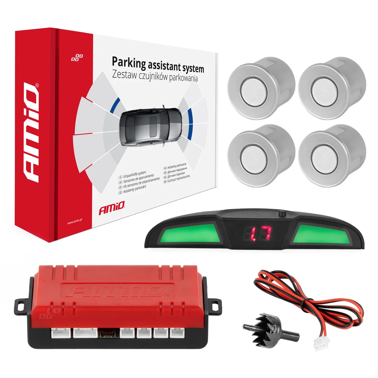 Kit de sensores, sistema auxiliar de estacionamento AMiO 02282