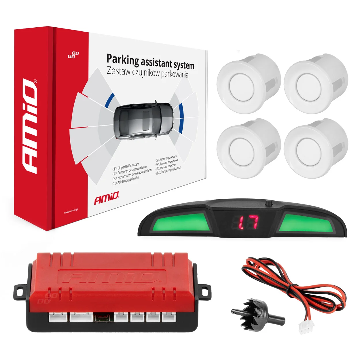 Kit de sensores, sistema auxiliar de estacionamento AMiO 02283