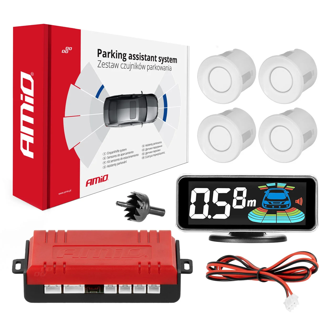 Kit de sensores, sistema auxiliar de estacionamento AMiO 03188