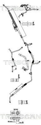 High/Low-pressure Line, air conditioning TRISCAN 9010 15001