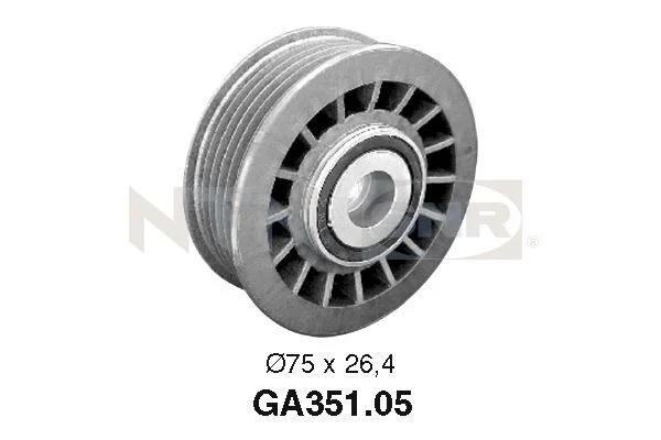 Deflection/Guide Pulley, V-ribbed belt SNR GA351.05