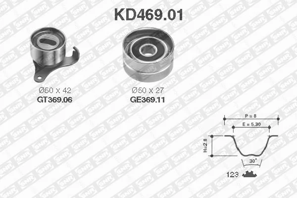 Timing Belt Kit SNR KD469.01