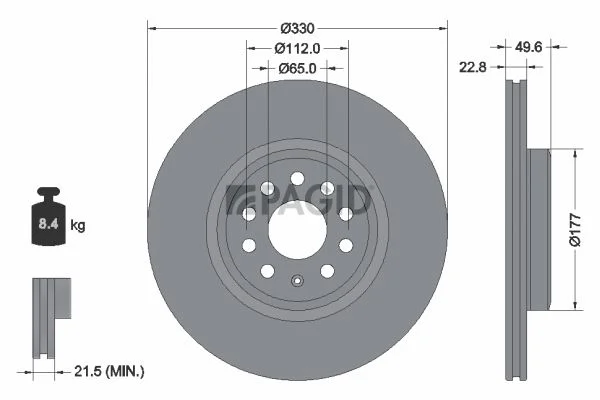 Brake Disc PAGID 56271NC