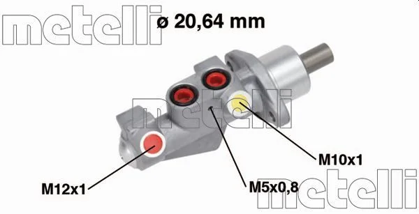 Cilindro Mestre dos Travões METELLI 05-0750