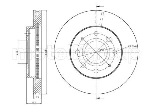 Brake Disc METELLI 23-0652