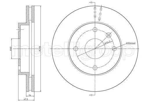 Brake Disc METELLI 23-0719