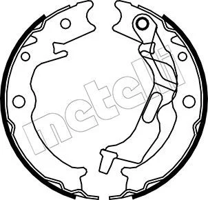 Brake Shoe Set, parking brake METELLI 53-0052