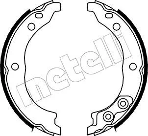 Brake Shoe Set, parking brake METELLI 53-0089