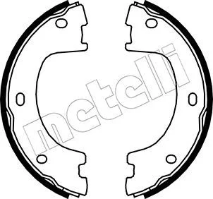 Conjunto de sapatas de travão, travão de estacionamento METELLI 53-0249