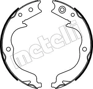 Conjunto de sapatas de travão, travão de estacionamento METELLI 53-0268