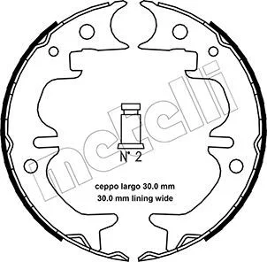 Brake Shoe Set, parking brake METELLI 53-0444