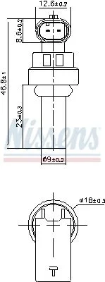 Sensor, coolant temperature nissens 207035