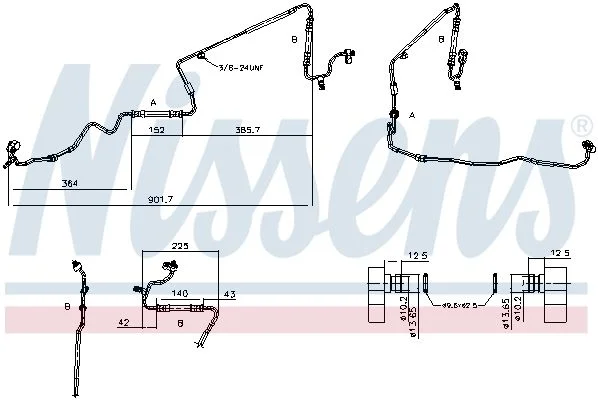 High-pressure Line, air conditioning NISSENS 840224
