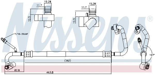 High-pressure Line, air conditioning NISSENS 841741