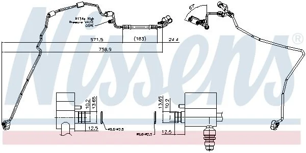High-pressure Line, air conditioning NISSENS 841931