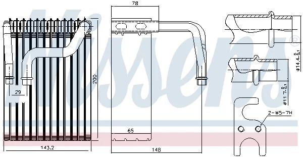 Evaporator, air conditioning NIS 92237