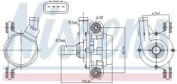 Bomba de água, arrefecimento do motor NISSENS 831388