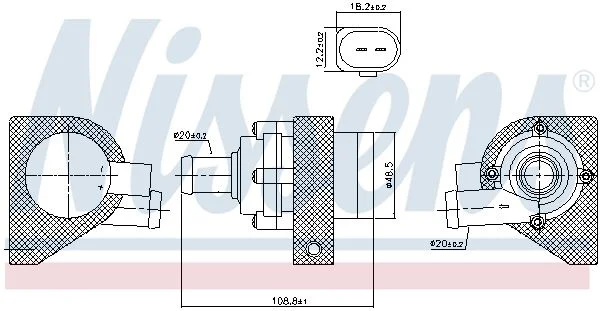 Auxiliary Water Pump (cooling water circuit) NISSENS 832110