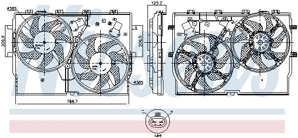 Fan, engine cooling NISSENS 850001