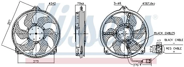 Fan, engine cooling NISSENS 850073