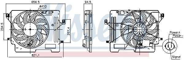 Fan, engine cooling NISSENS 850080