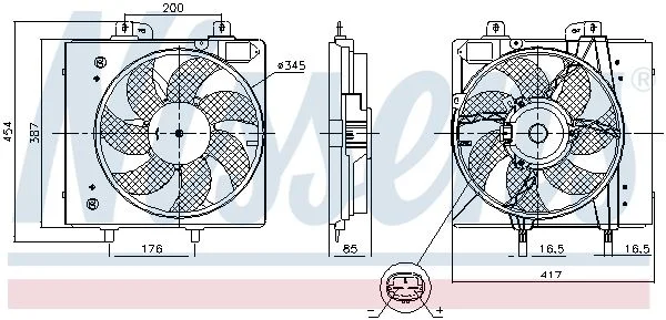 Fan, engine cooling NISSENS 850087