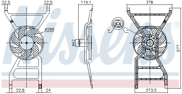 Ventilador, refrigeração do motor NISSENS 850089