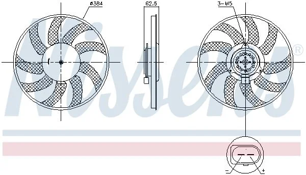 Ventilador, refrigeração do motor NISSENS 850099