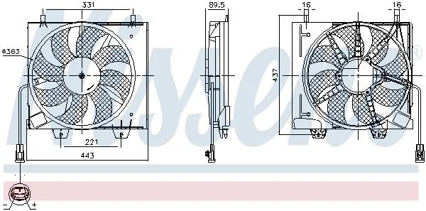 Fan, engine cooling NISSENS 850125