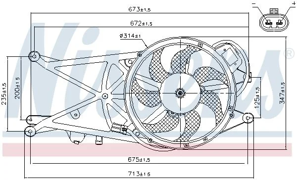 Fan, engine cooling NISSENS 85205