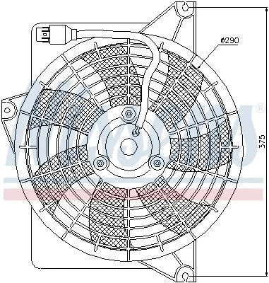 Ventilador, refrigeração do motor NISSENS 85371