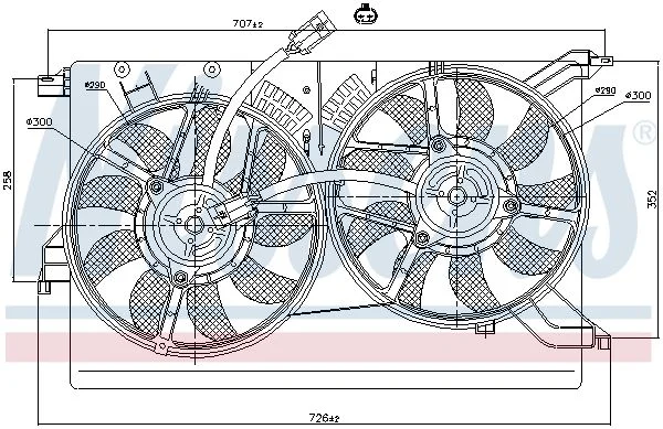 Fan, engine cooling NISSENS 85523
