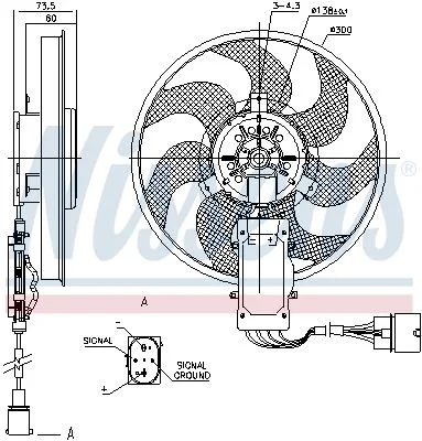 Ventilador, refrigeração do motor NISSENS 85730