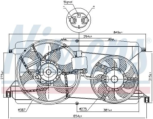 Fan, engine cooling NISSENS 85826