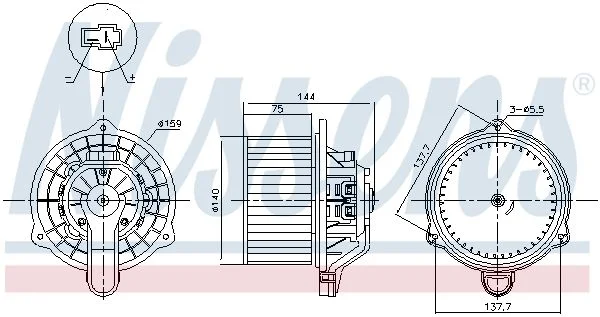 Interior Blower NISSENS 87568
