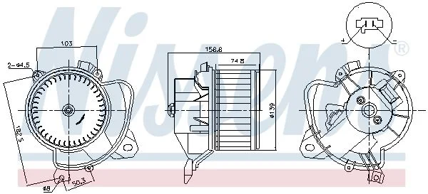 Interior Blower NISSENS 87574