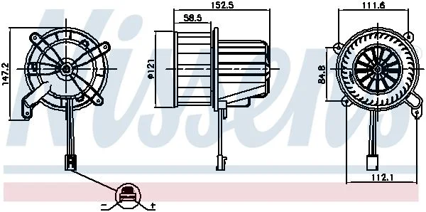 Interior Blower NISSENS 87621